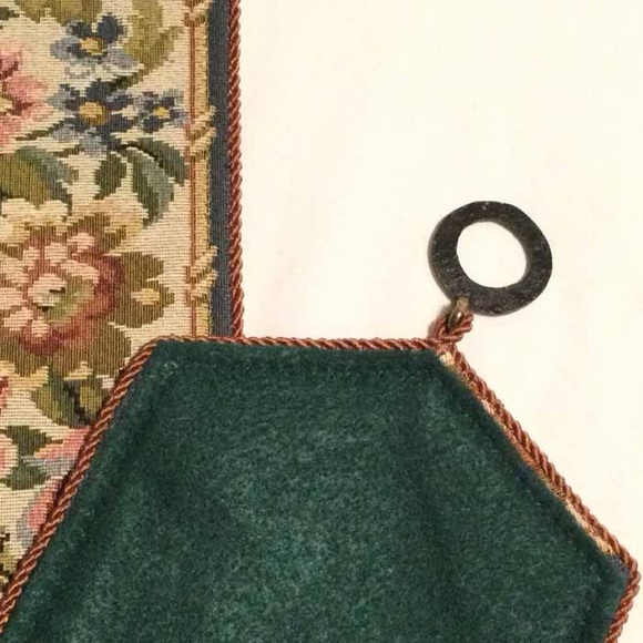 Bell Pull - Rose/Blue Tapestry Fabric - Picture 7 of 8